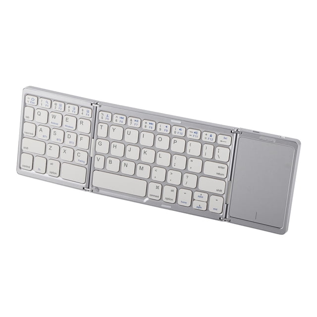 Foldable Keyboard with Touchpad, 3 Folds, Built in Battery, Suitable for Tablet PC, Smartphone, BT 5.1, Support IOS,