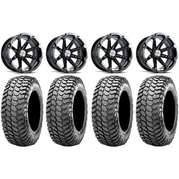 MSA Black Diesel 14" UTV Wheels 32" Liberty Tires Polaris RZR XP 1000 / PRO XP / Ranger XP 900/1000
