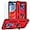 Moto G Play 2021 Case Red, variant on for Moto G Play 2021 Case, Moto G Play 2021 Phone Case with HD Screen Protector, Military Grade Protective Cases with Ring for Moto G Play 2021 (Black)