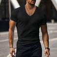 thumbnail image 4 of Mens Shirts Casual Fashion Solid Color Short Sleeve Lapel Refreshing Breathable Resistant Daily Black Funny Tshirts Sizes M, 4 of 6