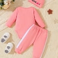 thumbnail image 4 of Ketyyh-chn99 Baby Girl Newborn Clothes 0 3 6 9 12 18 Months Toddler Baby Girl Clothes Fall Winter Sweatsuit Newborn Sweatshirt Sweat Pant Sets Outfits Infant Girls Clothing Size for 0-3 Months,Pink, 4 of 6