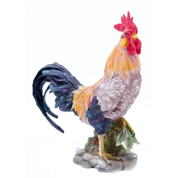 Hi-Line Gifts 24" Standing Garden Rooster Outdoor Garden Statue