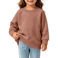 thumbnail image 5 of Ashirexll Girls Sweatshirts Solid Raglan Sleeve French Round Neck Sweatshirt for Toddler Girls 0-4 Years, 5 of 5