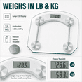 thumbnail image 4 of Dependable Industries Personal Digital Bathroom Scale 396 lb Capacity Glass LCD Body Weight Scale with Step-On Technology, 4 of 6
