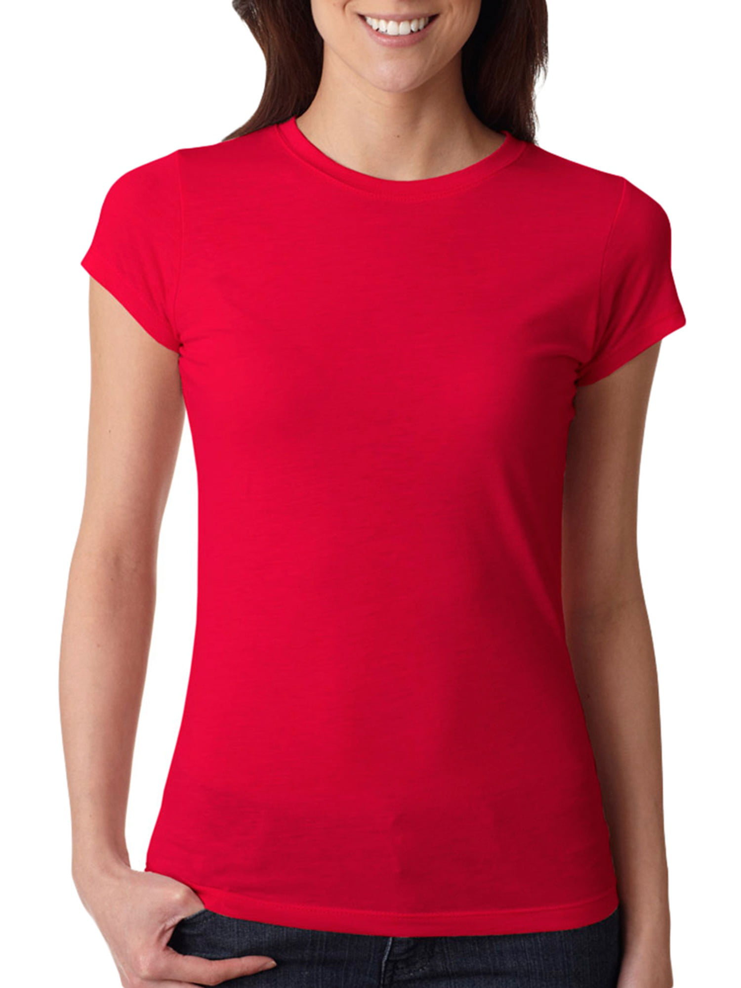 Next Level Apparel - Next Level Womens Blended Sheer T-Shirt, Red, 2XL ...