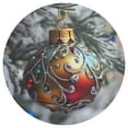 thumbnail image 3 of joogoo Ball on Christmas Tree Round Plate Mats for Dining Table Placemat Set of 4 Holiday Decoration, 3 of 7