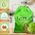 thumbnail image 2 of Lettuce Keeper for Refrigerator - Keep It Fresh Produce Bags Lettuce Storage Bags Food Drawstring Bag Salad Saver Fresh Fruit and Vegetable Bags - Lettuce Keeper Vegetables Fresh Produce Bag, 2 of 8