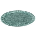 thumbnail image 2 of 16.5" Sage Green Embossed Rose Floral Platter, 2 of 2