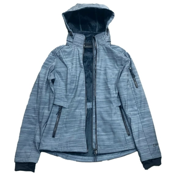 Womens Plush Lined Blue Sage Heather Winter Coat Lightweight Ski Jacket 1X