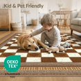 thumbnail image 4 of ODIKA 2'x3' Washable Doormat Non-Slip, Low Pile Waffle Repeating Alternating Distressed Motif Earthy Tweed Durable for Entryway, Kitchen, Laundry Room, 4 of 7
