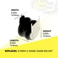 thumbnail image 3 of 2/V80H 3 Pin 2.4V 80mAh Battery 55608302059 for RTC, MBU, Removable Flashlight, 3 of 6