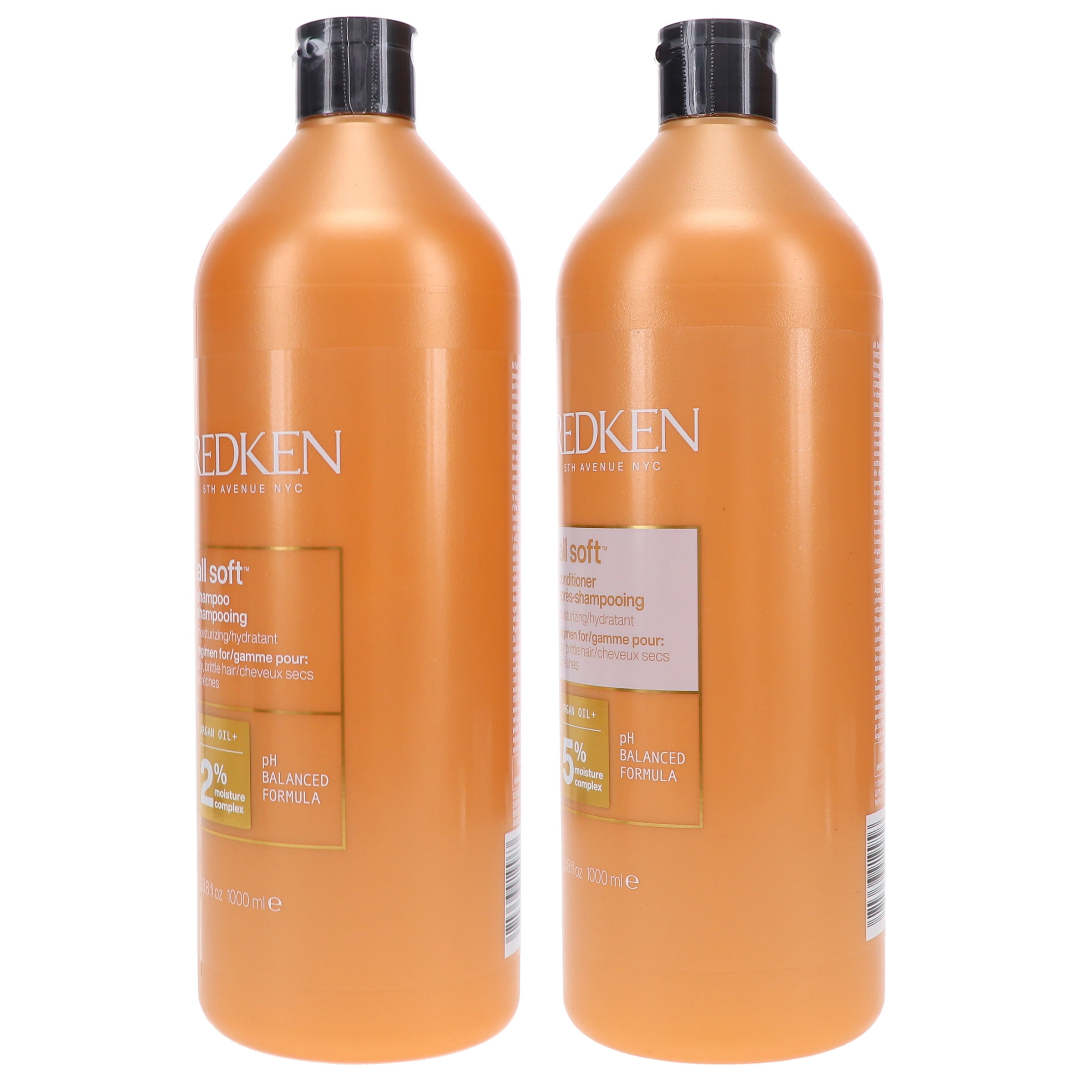 Redken All Soft Shampoo 33.8 oz & All Soft Conditioner 33.8 oz Combo Pack