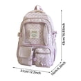 thumbnail image 3 of Teen Girls Backpack For School Pastel Striped Aesthetic 90s Style Lightweight Casual Bookbag Daily Shoulder Purse, 3 of 6