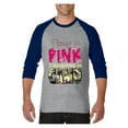 thumbnail image 1 of MmF - Mens Raglan Sleeve Baseball T-Shirts, up to Size 3XL - Pretty in Pink Dangerous in Camo, 1 of 4