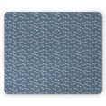 thumbnail image 1 of Dragonfly Mouse Pad, Tropical Wildlife Pattern Japanese Style Oriental Nature Inspired Pattern, Rectangle Non-Slip Rubber Mousepad, Slate Blue White, by Ambesonne, 1 of 2