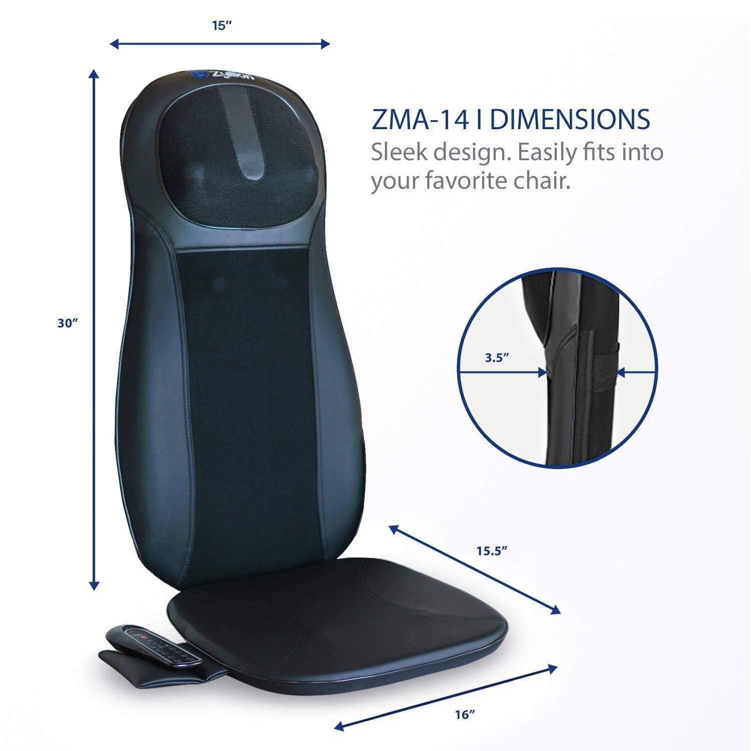 Zyllion Neck and Back Massager with Heat Therapy - 3D Shiatsu Kneading Deep  Tissue Massage Chair Sea…See more Zyllion Neck and Back Massager with Heat