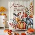 thumbnail image 4 of Shower Curtains for Bathroom-36"x72",Retro Autumn Harvest Waterproof Bath Curtain Grommet Shower Curtain Set, 4 of 7