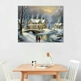 thumbnail image 2 of COMIO  Winter Frolic Canvas Wall Art Print, Winter Wonderland Painting, Christmas Home Décor, Vintage Snow Scene Holiday Artwork,, 2 of 4
