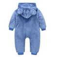 thumbnail image 3 of GYRATEDREAM Infant Toddler Baby Winter Snowsuit Fleece Jumpsuit Boys Girls Bear Ear Windproof Hooded Romper Jacket Coat Warm Onesie Outwear Clothes for 3-18 Months, 3 of 4