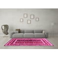 thumbnail image 3 of Ahgly Company Indoor Round Oriental Pink Traditional Area Rugs, 3' Round, 3 of 4