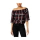 thumbnail image 1 of Buffalo David Bitton Blusa de punto a cuadros Sealey para mujer, multicolor, mediana, 1 of 1