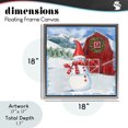 thumbnail image 4 of Stupell Industries Farmhouse Frosty Barn Snowman Gray Floating Frame Canvas Art, 18 x 18, by Paul Brent, 4 of 8