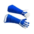 thumbnail image 2 of Guantes de cuero sintético para manipulación de animales, protección para brazos, para entrenamiento de reptiles y perros, a prueba de mordeduras., 2 of 9
