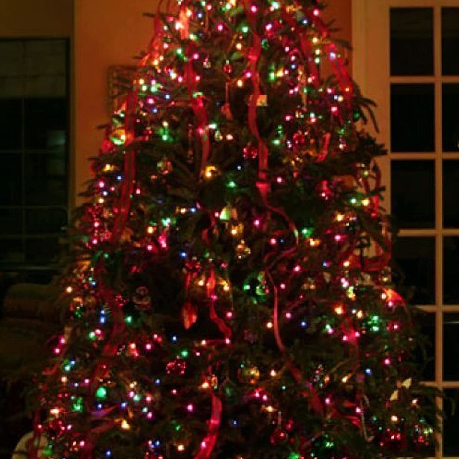 Battery Operated Christmas Lights 2 Pack 16 ft 50 LED Green Wire Mini String Lights with 8 Modes & Timer Waterproof Tree Lights for Xmas Outdoor Indoor Holiday Party Garden Decor,Multicolor