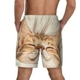 thumbnail image 4 of Uemuo Sleeping Cat In Blanket Pattern Mens Swim Trunks Quick Dry Board Shorts with Mesh Lining, Stretch Beach Shorts Quick Dry No-Chafing Board Shorts-, 4 of 9