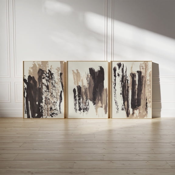 Abstract s Brown Beige Art Prints Wall Art Neutral Color Wall Decor Set 3 Unframed Paper Print 8x12