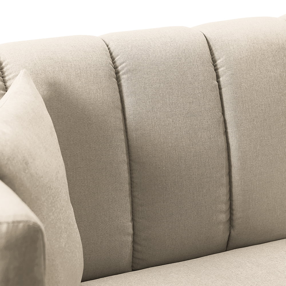 Kepooman Modern Sofa Sleeper Bed With 2 Pillows, White Kepooman Modern Sofa Sleeper Bed With 2 Pillows, White