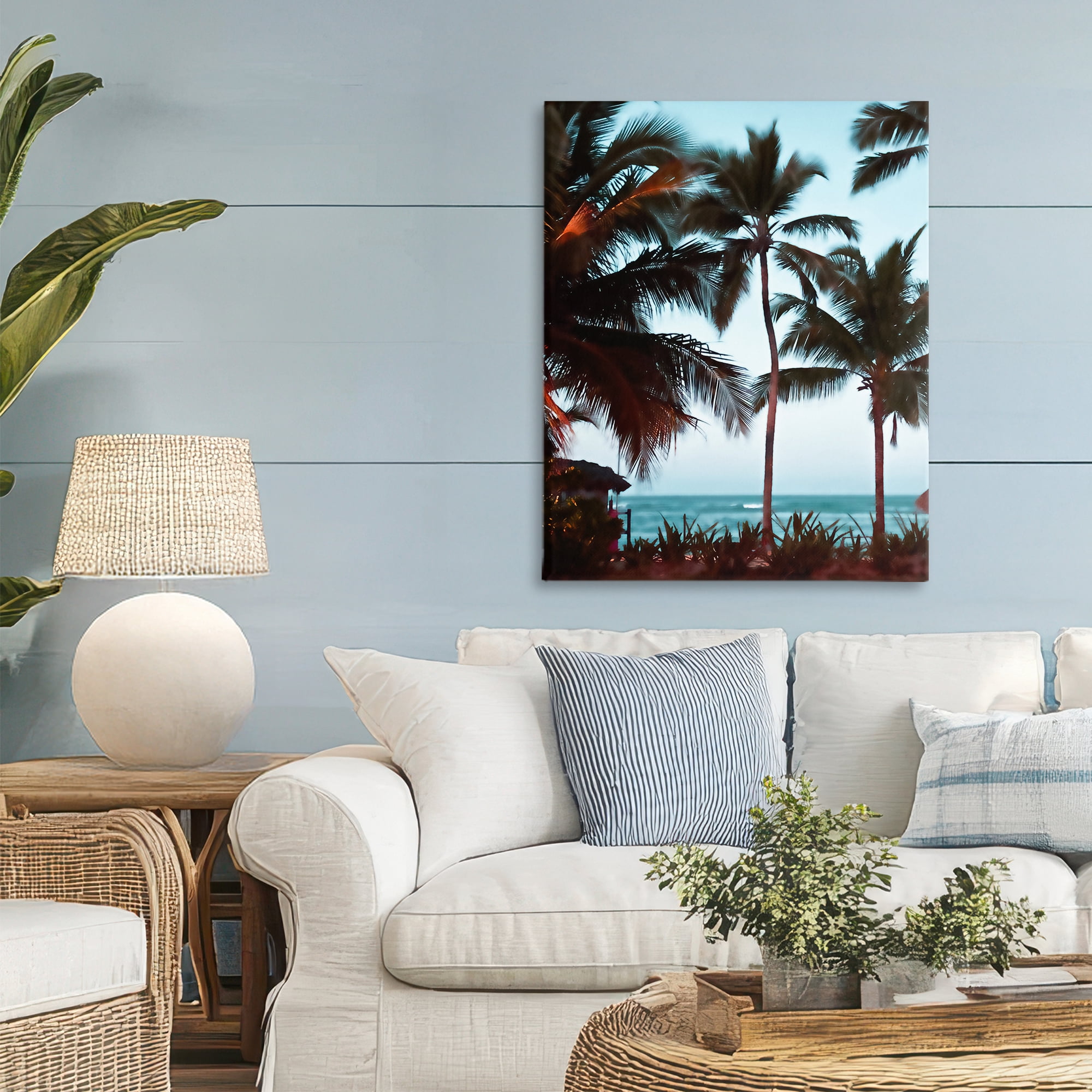 Stupell Industries Shady Palms Beachfront Canvas Wall Art, design by Noah Bay