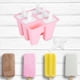 thumbnail image 3 of Moldes de silicona para helado de color rosa para el hogar, herramienta para hacer moldes con asas, suministros de cocina, 6 moldes para helado, 3 of 10