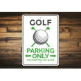 thumbnail image 1 of Golf Parking Novelty Sign, Metal Wall Decor - 10x14 inches, 1 of 4