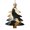 Christmas Tree Shape, variant on Wolf Full Moon Howling Wooden Christmas Ornament Angel Shape,Xmas Tree Hanging Decoration 6 PCS