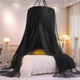 thumbnail image 6 of Double Layer Princess Round Dome Canopy Bed Curtain for Girls Adults,Children Dreamy Mosquito Net,Cute Bedroom Decoration Castle Play Tent Reading Nook Canopies(Dome-Double Black), 6 of 14