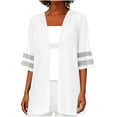 thumbnail image 5 of Posijego Womens Chiffon Cardigans Lightweight Short Sleeve Open Front Casual Summer Beach Cardigans Jackets for Women, 5 of 7