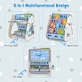 thumbnail image 6 of Costway 3-In-1 Kids Art Easel with Stool Magnetic Dry-Erase Board with Book Rack Blue, 6 of 11