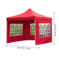 thumbnail image 2 of ZheElen Auvent Extérieur Polyvalent 3x2 m avec Paroi Latérale en Maille pour Fêtes et Rassemblements Rouge 3x2 m 1 Ensemble, 2 of 6