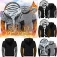 thumbnail image 6 of guisaled s Winter Coats with Hood Thicken Warm Fleece Lined Hoodies Casual Zip Up Patchwork Heavyweight Sherpa Jackets with Pocket, 6 of 7