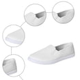 thumbnail image 6 of Rokment Womens Mens Slip on Walking Shoes Low Top Fashion Sneakers Unisex Couples Trendy Casual Solid Color Canvas Tennis Flat Loafers 2026 Sping Fall White Size 10, 6 of 8