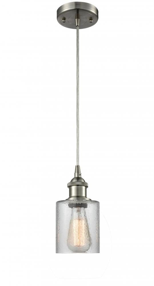 Innovations 516-1P-AC-G112-L-LED Large Cobbleskill 1 Light Mini Pendant Part of The Ballston Collection Antique Copper 