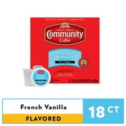 Community® Coffee French Vanilla Coffee Single-Serve Cups 18 ct Box Compatible with Keurig 2.0 K-Cup Brewers