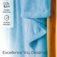 thumbnail image 4 of Flannel Fleece Throw Blankets for Couch or Bed - Plush and Warm 330GSM Lightweight Microfiber Blanket for Home Sofa and Bedroom (Queen 90"x90", Blue), 4 of 5