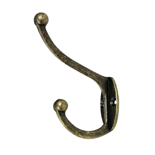 Fornnerg Clothes Hook Vintage Durable Bronze Zinc Alloy Double Leg Hanger for Wardrobes
