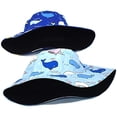 thumbnail image 3 of Sombreros de cubo impresos de ballena de tiburón azul de verano para hombres mujeres sombrero de playa de sombrero solar de ala ancha (10 #) oso de fresa Electrónica, 3 of 7