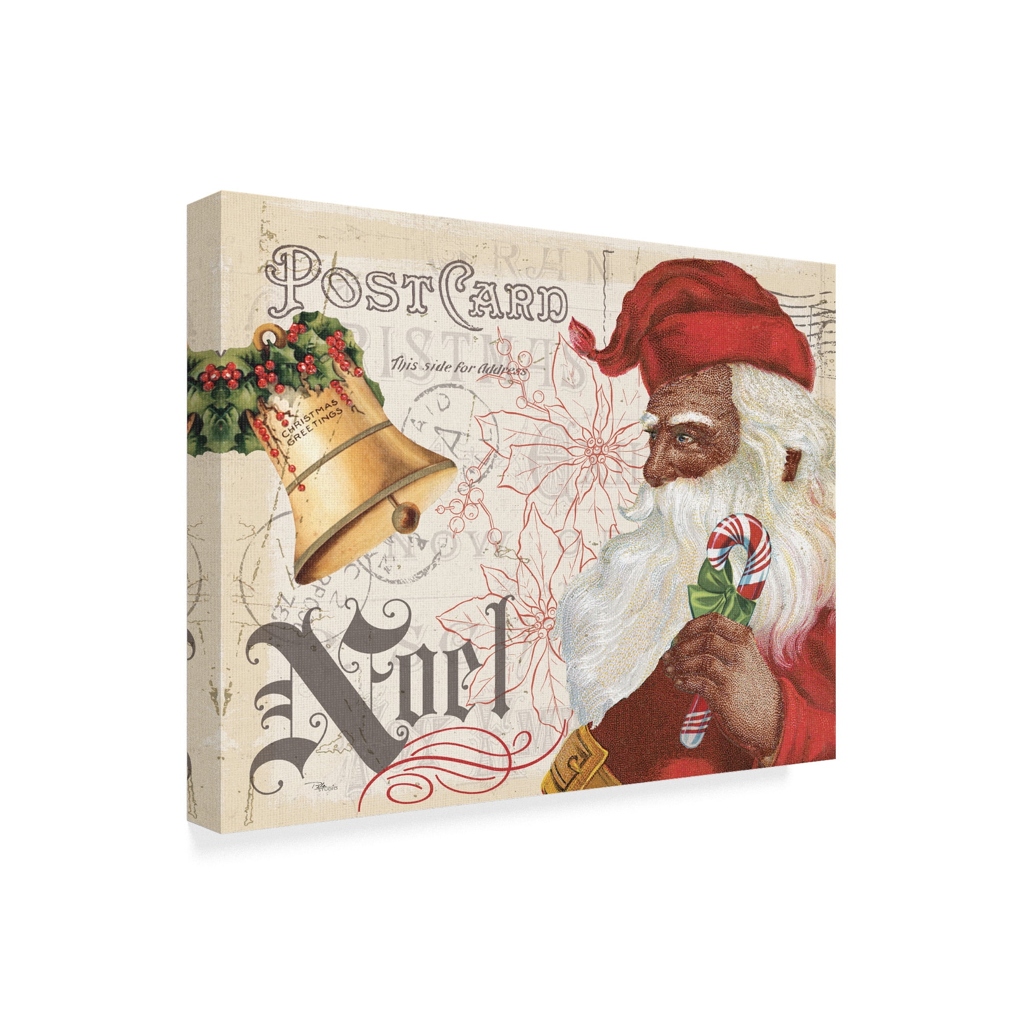 Trademark Fine Art 'Antique Holiday II Santa' Canvas Art by Pela Studio