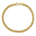 thumbnail image 4 of 14K Yellow Gold Spiga Wheat Necklace Chain Polished 8.5in Bracelet 8.5 inch 5 mm, 4 of 4