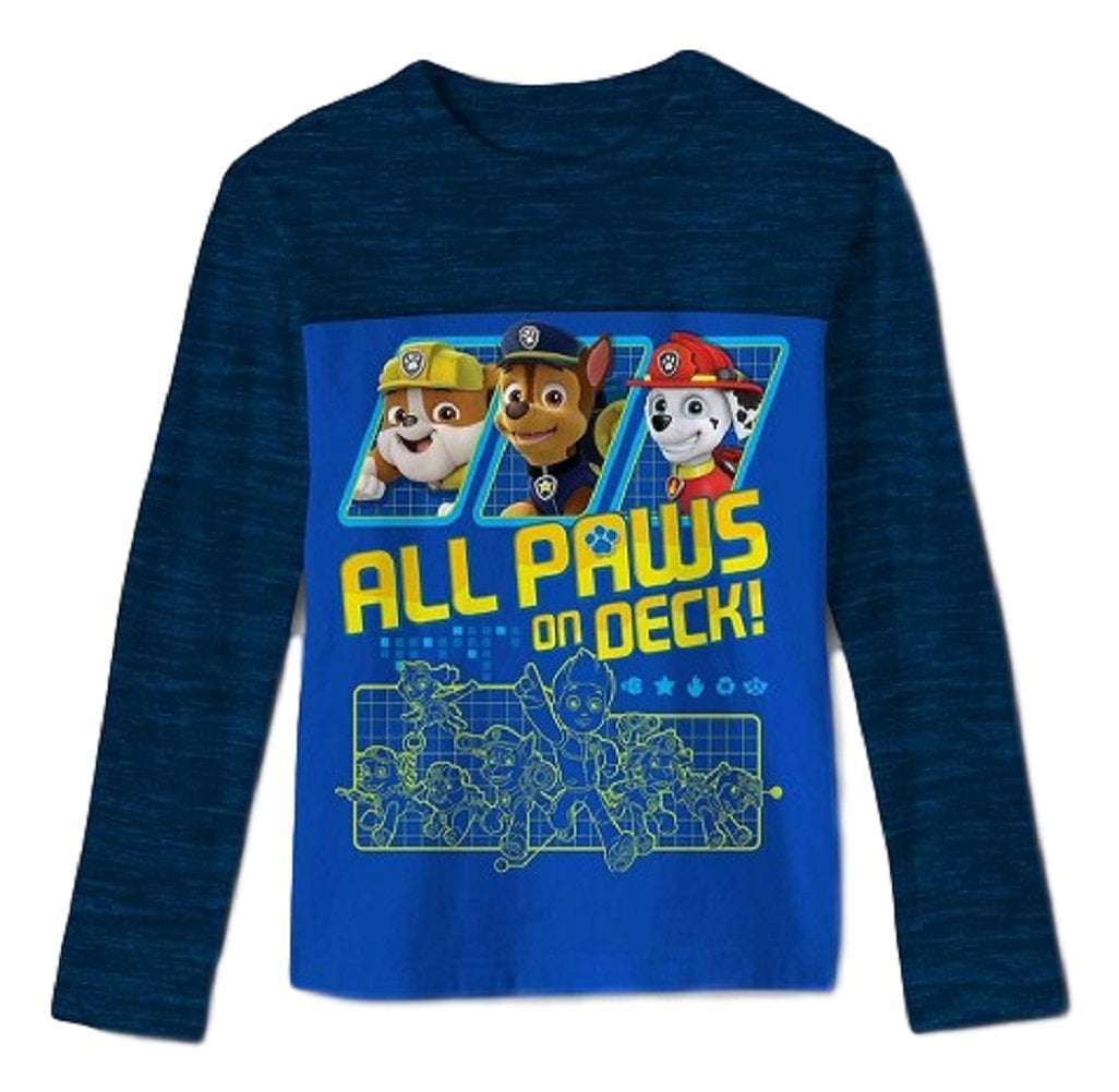 Paw Patrol Boys Tee Shirt Xl 14 16 Blue Walmart Com