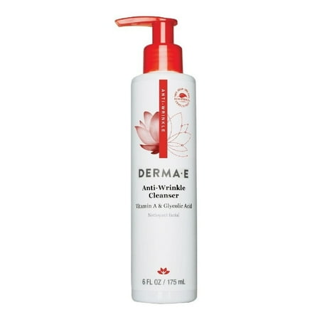 Derma E Anti-Wrinkle Vitamin A Glycolic Cleanser With Papaya, Face Wash for All Skin Types, 6.0 Fl Oz